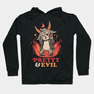 Pretty and Evil - Cute Evil Creepy Baphomet Gift Hoodie